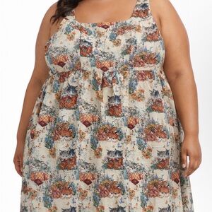 Cider Women’s Cat Tapestry Dress, Size 4X